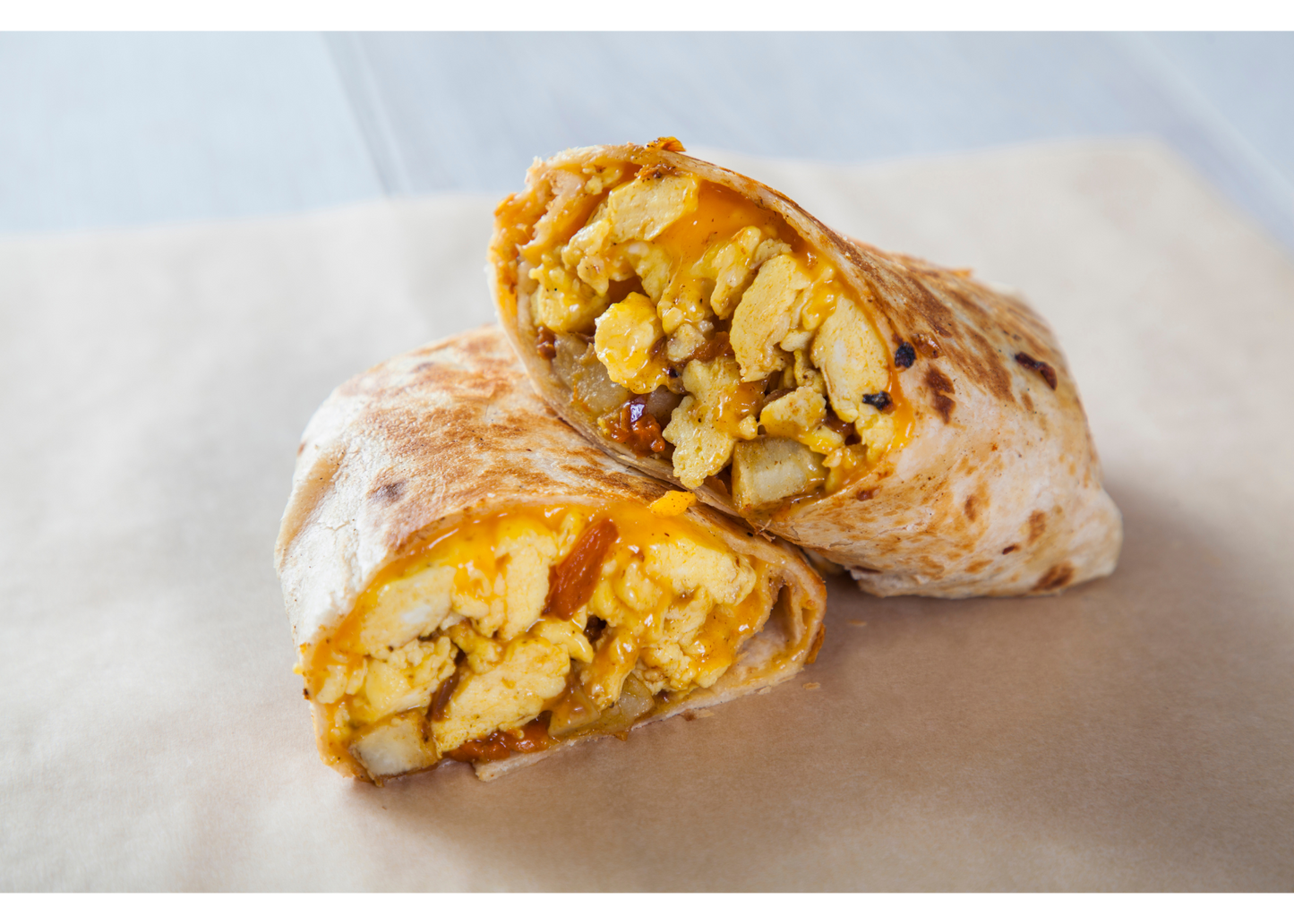 Bacon Veggie Breakfast Burritos