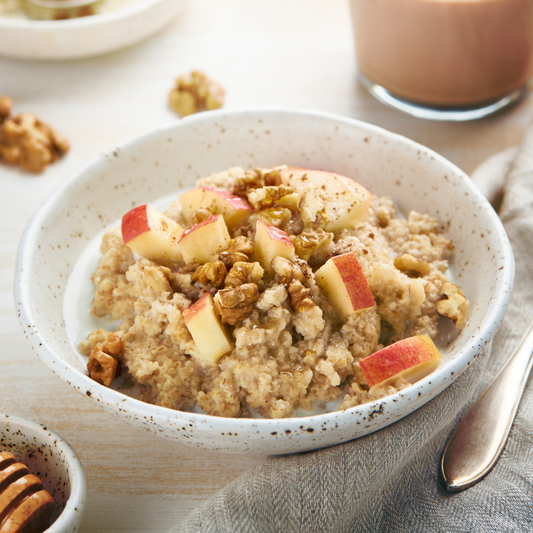 Chai Spiced Stewed Apple & Walnut Oatmeal