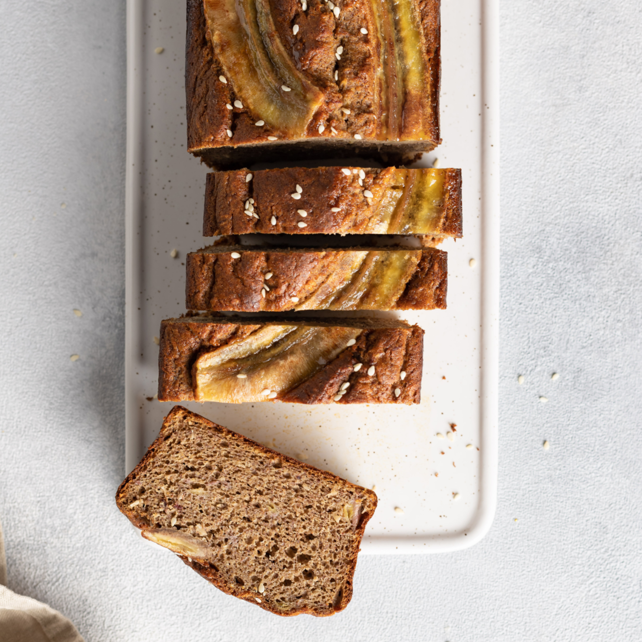Tahini Date Banana Bread